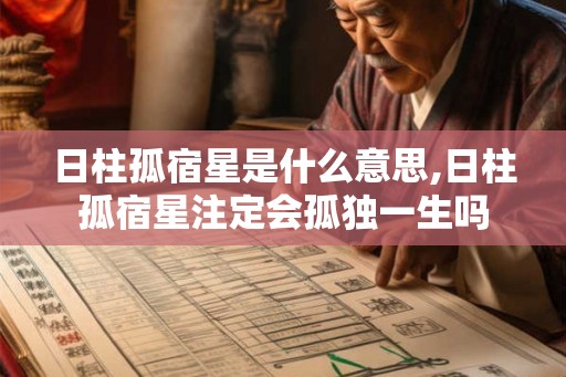 日柱孤宿星是什么意思,日柱孤宿星注定会孤独一生吗