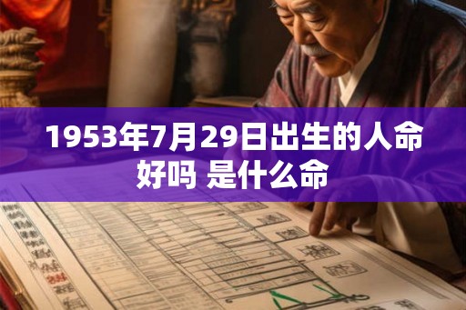 1953年7月29日出生的人命好吗 是什么命 1953年7月29日出生的人命好吗 是什么命
