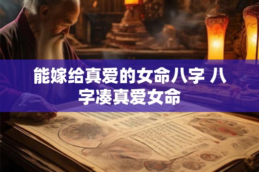 能嫁给真爱的女命八字 八字凑真爱女命