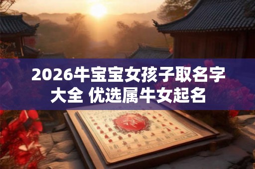 2026牛宝宝女孩子取名字大全 优选属牛女起名