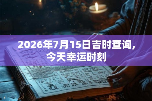 2026年7月15日吉时查询,今天幸运时刻
