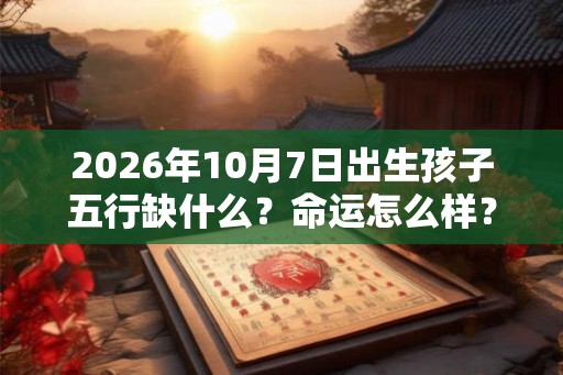 2026年10月7日出生孩子五行缺什么？命运怎么样？