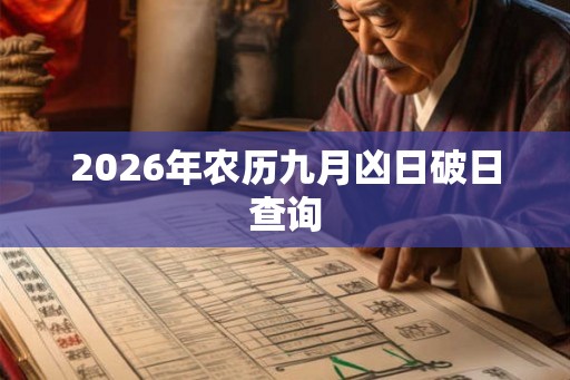 2026年农历九月凶日破日查询