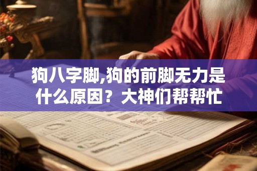 狗八字脚,狗的前脚无力是什么原因？大神们帮帮忙