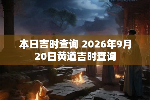 本日吉时查询 2026年9月20日黄道吉时查询