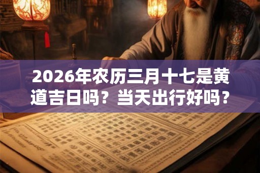 2026年农历三月十七是黄道吉日吗？当天出行好吗？