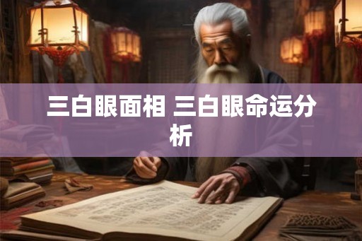 三白眼面相 三白眼命运分析