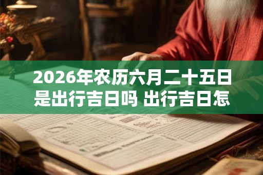 2026年农历六月二十五日是出行吉日吗 出行吉日怎么选择
