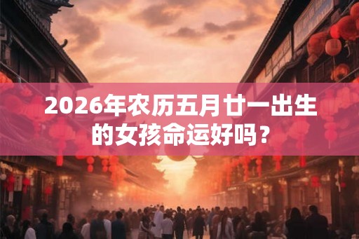 2026年农历五月廿一出生的女孩命运好吗？