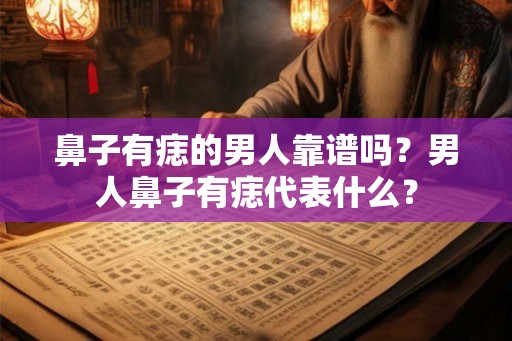 鼻子有痣的男人靠谱吗？男人鼻子有痣代表什么？