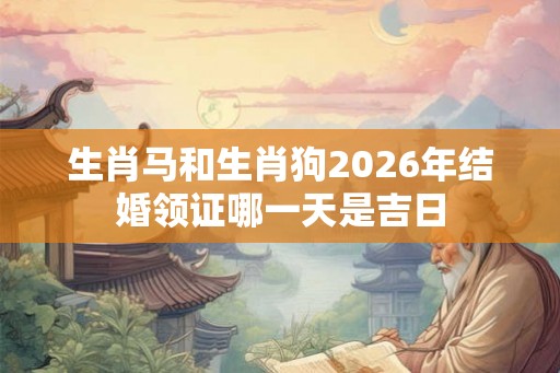 生肖马和生肖狗2026年结婚领证哪一天是吉日