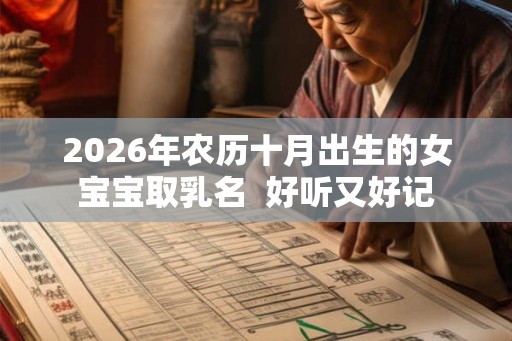 2026年农历十月出生的女宝宝取乳名 好听又好记 2026年农历十月出生的女宝宝取乳名 好听又好记