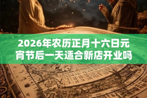 2026年农历正月十六日元宵节后一天适合新店开业吗？
