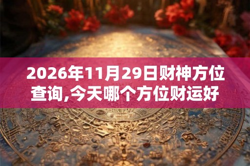 2026年11月29日财神方位查询,今天哪个方位财运好