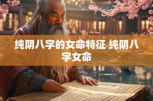 纯阴八字的女命特征 纯阴八字女命 纯阴八字的女命特征 纯阴八字女命