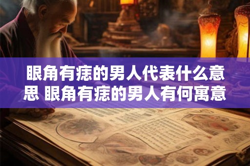 眼角有痣的男人代表什么意思 眼角有痣的男人有何寓意