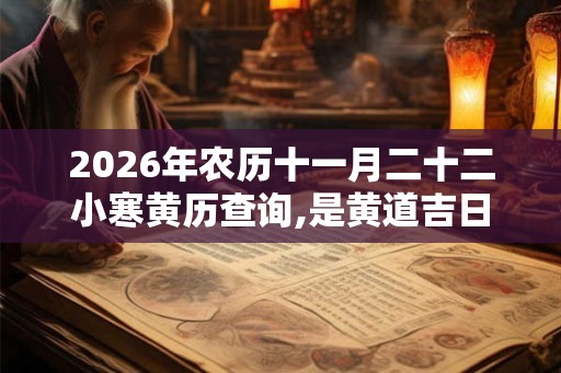 2026年农历十一月二十二小寒黄历查询,是黄道吉日吗？