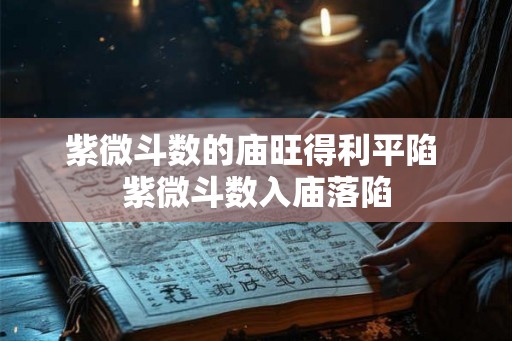 紫微斗数的庙旺得利平陷 紫微斗数入庙落陷