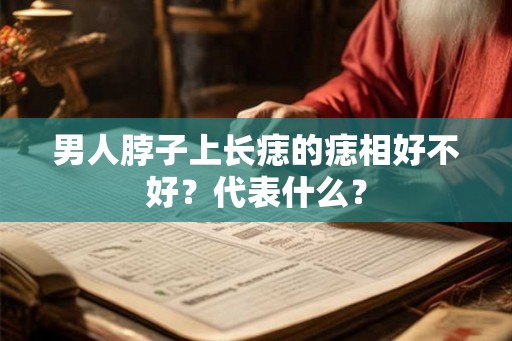 男人脖子上长痣的痣相好不好？代表什么？