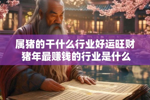 属猪的干什么行业好运旺财 猪年最赚钱的行业是什么