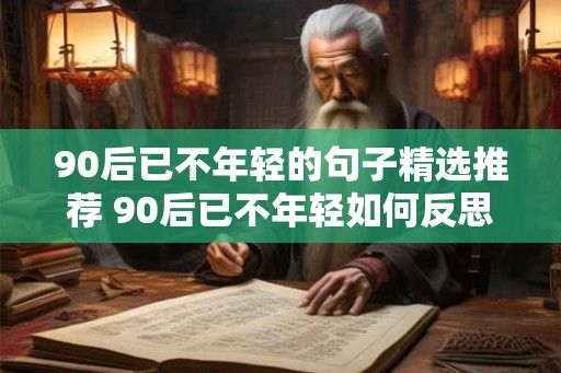 90后已不年轻的句子精选推荐 90后已不年轻如何反思自己