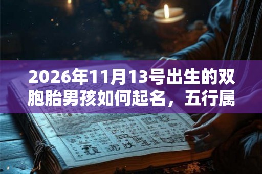 2026年11月13号出生的双胞胎男孩如何起名，五行属什么