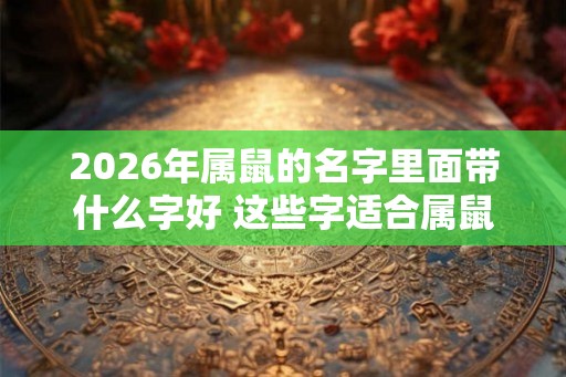 2026年属鼠的名字里面带什么字好 这些字适合属鼠人士
