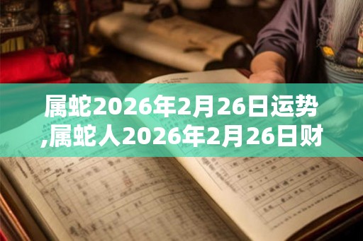 属蛇2026年2月26日运势,属蛇人2026年2月26日财运,生肖蛇2026年2月26日运势