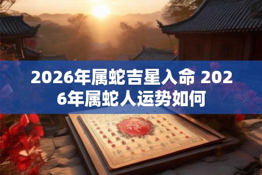 2026年属蛇吉星入命 2026年属蛇人运势如何