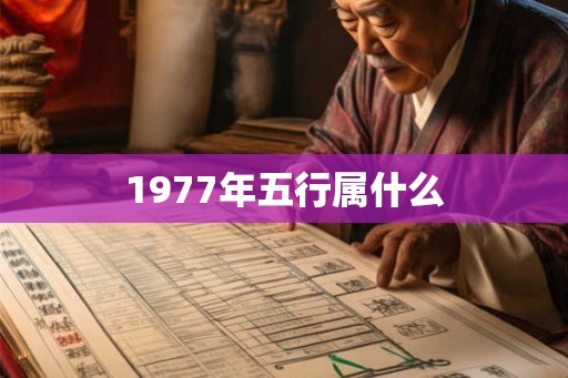 1977年五行属什么