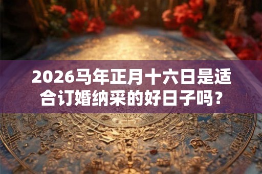 2026马年正月十六日是适合订婚纳采的好日子吗？
