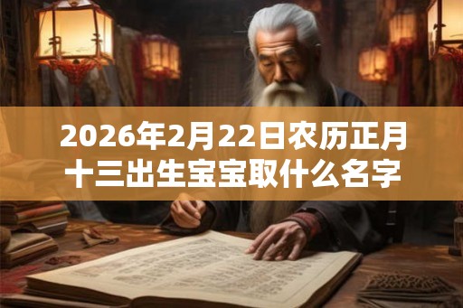 2026年2月22日农历正月十三出生宝宝取什么名字 2026年2月22日农历正月十三出生宝宝取什么名字
