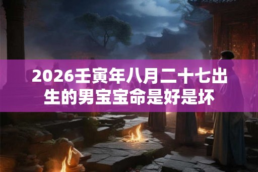2026壬寅年八月二十七出生的男宝宝命是好是坏