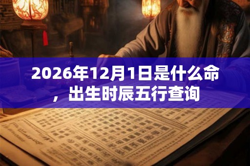 2026年12月1日是什么命，出生时辰五行查询