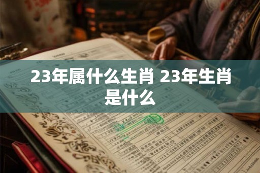 23年属什么生肖 23年生肖是什么