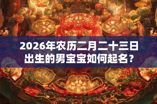 2026年农历二月二十三日出生的男宝宝如何起名？