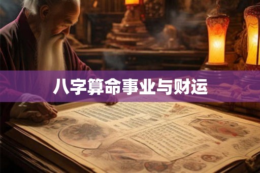 八字算命事业与财运