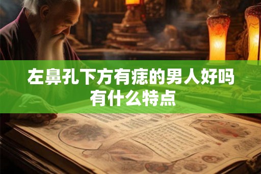 左鼻孔下方有痣的男人好吗 有什么特点 左鼻孔下方有痣的男人好吗 有什么特点