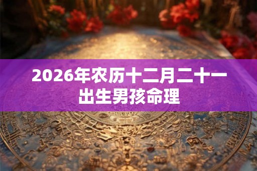 2026年农历十二月二十一出生男孩命理