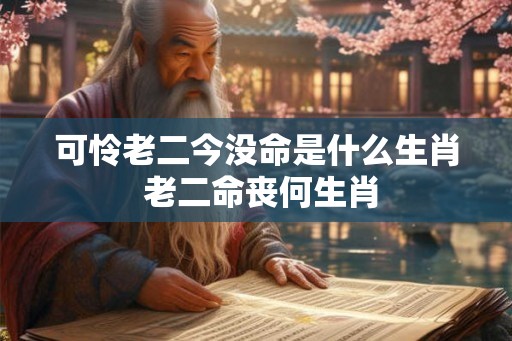 可怜老二今没命是什么生肖 老二命丧何生肖