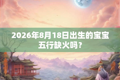 2026年8月18日出生的宝宝五行缺火吗？