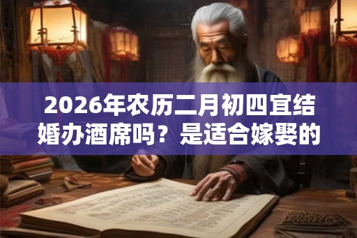 2026年农历二月初四宜结婚办酒席吗？是适合嫁娶的日子吗？