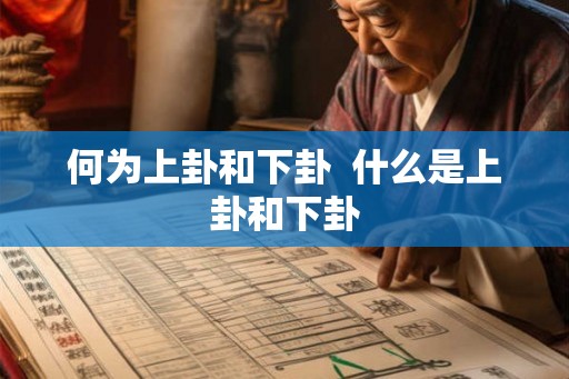 何为上卦和下卦  什么是上卦和下卦