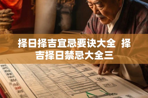择日择吉宜忌要诀大全 择吉择日禁忌大全三 择日择吉宜忌要诀大全 择吉择日禁忌大全三