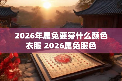 2026年属兔要穿什么颜色衣服 2026属兔服色