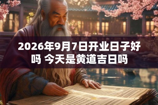 2026年9月7日开业日子好吗 今天是黄道吉日吗