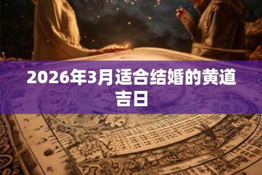 2026年3月适合结婚的黄道吉日 2026年3月适合结婚的黄道吉日