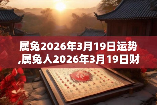 属兔2026年3月19日运势,属兔人2026年3月19日财运,生肖兔2026年3月19日运势