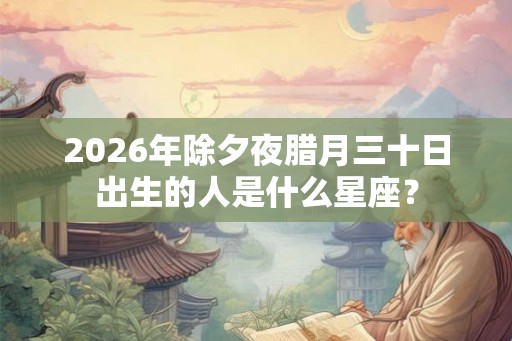 2026年除夕夜腊月三十日出生的人是什么星座？