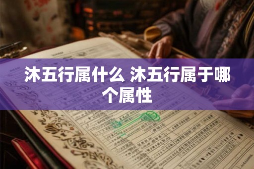 沐五行属什么 沐五行属于哪个属性 沐五行属什么 沐五行属于哪个属性